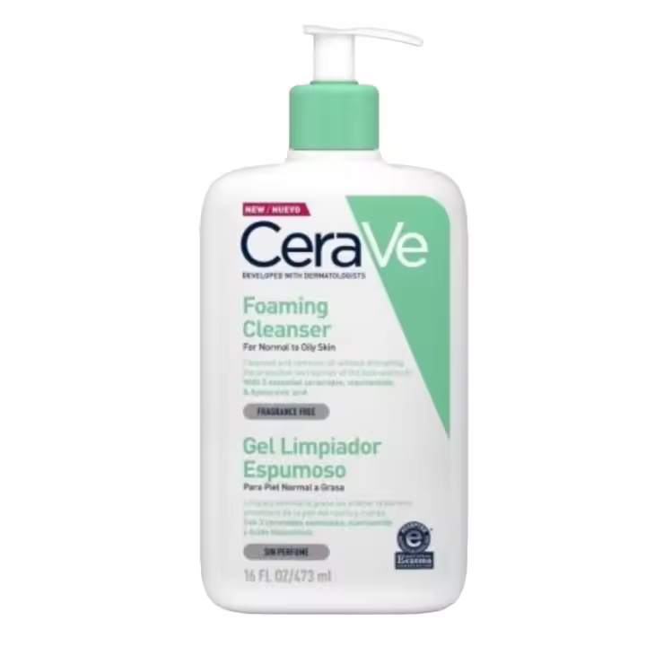 CERAVE GEL LIMPIADOR ESPUMOSO 473ML PIEL NORMAL/GRASA - 1