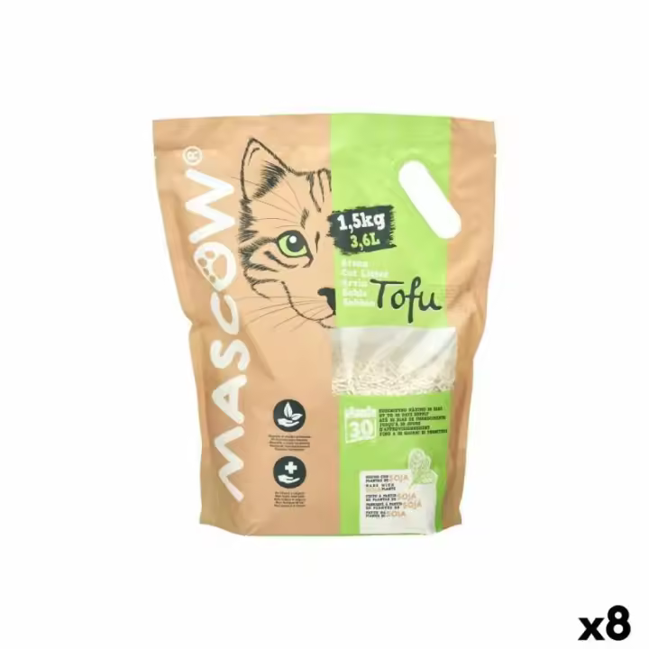 Arena para Gatos 1,5 Kg Soja Blanco (8 Unidades) - 1