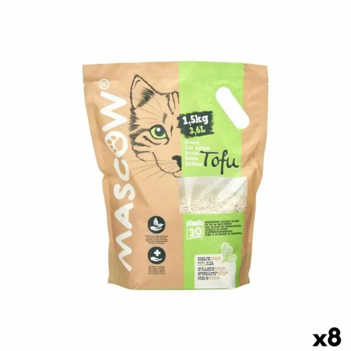 Arena para Gatos 1,5 Kg Soja Blanco (8 Unidades) - 1