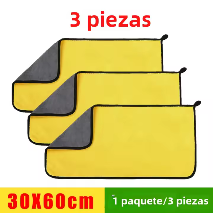 Toalla De Microfibra Para Coche Limpieza Y Secado Multifuncional Tamaño 30X60cm Toalla De Lavado Para Automóvil Sin Químicos - 1