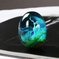 Modelo De Resina Pequeño Ciervo JCD Miniatura Escena Lámpara De Mesa Para Manualidades Joyería Hecho De Resina Animal - details 8