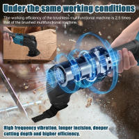Herramienta Multifuncional Oscilante 18V 2000PM Sin Escobillas Para Trimmer/Máquina De Corte/Motosierra Compatible Con Makita Para Carpintería Y DIY En El Hogar - details 5