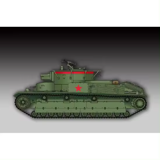 TROMPETER 07150 SOVIÉTICO T-28 MEDIO TANQUE SOLDEADO 1/72 - 1