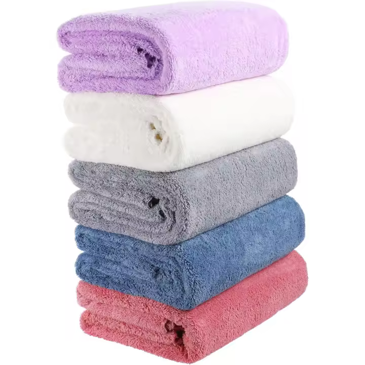 5 Uds Juego De Toallas De Baño Toallas De Melo Toallas De Baño Grandes Toallas De Cuerpo Toallas De Baño Extra Grandes Toallas De Poliester - 1