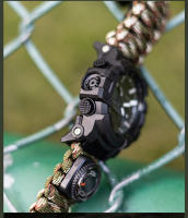 Reloj De Sobrevivencia Militar Multifuncional SHIYUNME Para Hombres Resistente Al Agua Con Cordón Paracord Para Camping Y Senderismo Reloj De Mano Con Pantalla LED Y Compás - details 9