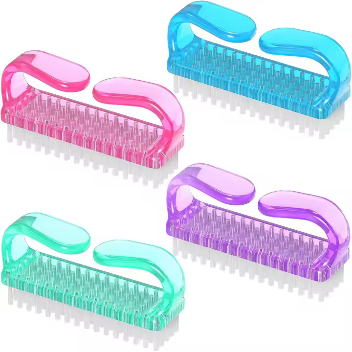 Mango de plástico, Cuchillo Ecológico para uñas con Cerdas suaves, Cuchillo para Polvo de manicura de uñas. - 1