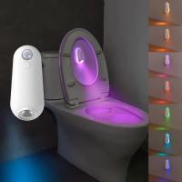 Lámpara De Noche LED Recargable USB Con Sensor De Movimiento - 8 Colores Para Decoración De Baño Fácil Instalación Y Cambio De Color - details 1