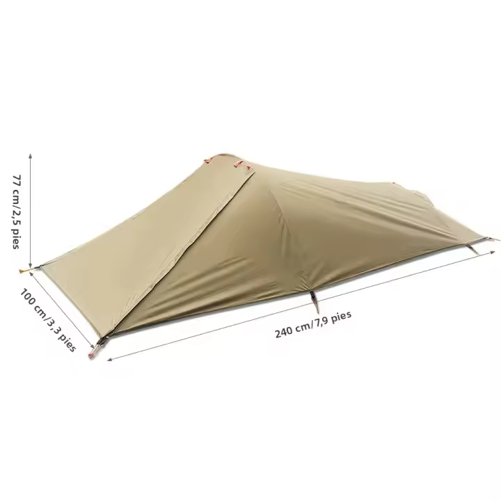 Carpa Ultraligera Para Acampar Individual Resistente Al Agua Con Soporte De Aluminio Aviación Carpa Portátil Para Dormir - 1