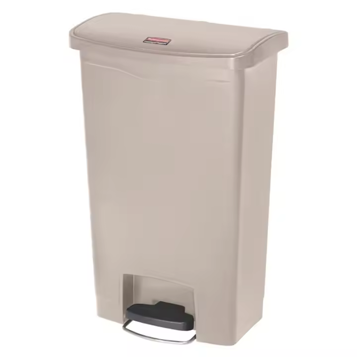 Rubbermaid Slim Jim® de pedal frontal 50 l de resina beige - 1
