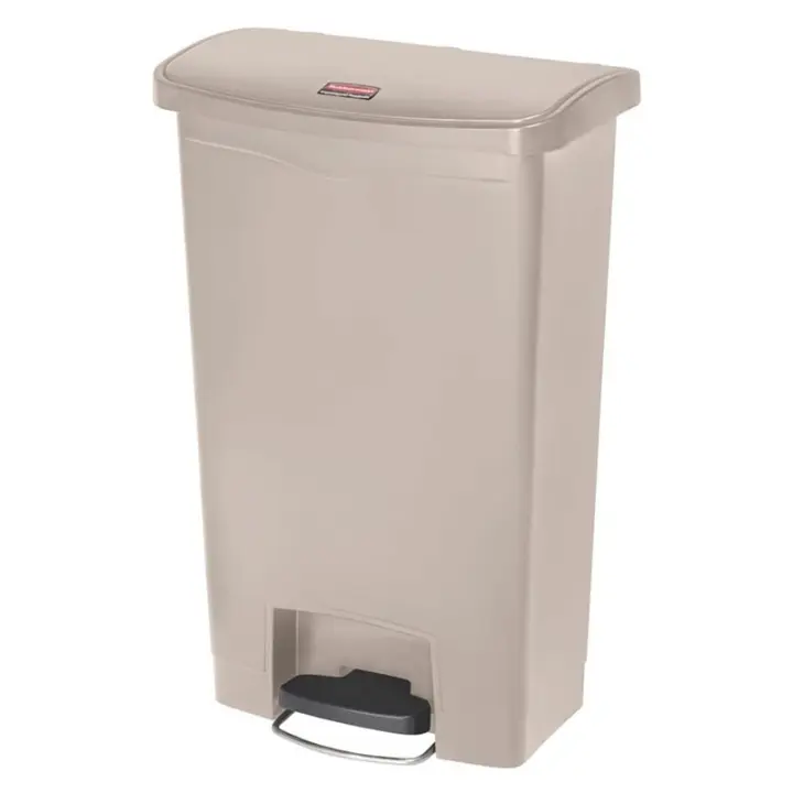 Rubbermaid Slim Jim® de pedal frontal 50 l de resina beige - 1