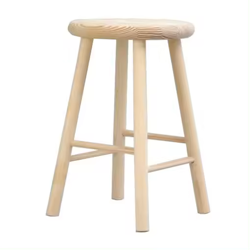 Taburete Artema Redondo 70 Cm - Madera Natural - 1