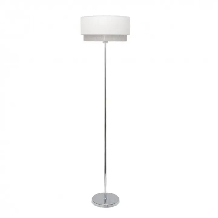 Lámpara de Pie FABRILAMP Pie Salon Kenya Blanco/gris 40d - 1