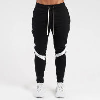 Pantalones De Jogging Para Hombre Pantalones Deportivos Fitness Estilo Delgado Negro Ropa Deportiva Tracksuit Cintura Elástica - details 6