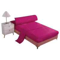 Juego de cama de tres piezas, funda de colchón, textil para el hogar, delicado y suave, agradable para la piel, color sólido, adecuado para sala de estar, dormitorio. - details 0