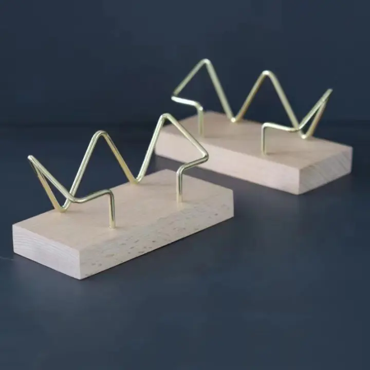 Organizador De Tarjetas De Negocio Con Soporte Para Escritorio Estilo Madera Accesorios Para Oficina Y Hogar Organizador De Memoria De Escritorio - 1