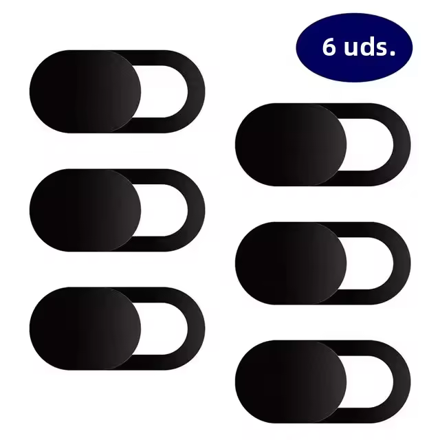 Cubierta De Cámara Universal Negra Para Laptop PC Macbook Tablet 6PCS Magnético Deslizante De Plástico Con Privacidad Para Webcam - 1