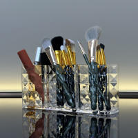 Caja De Almacenamiento Para Brochas De Maquillaje Transparente Organizador De Escritorio De Acrílico Para Lápiz Labial Y Cosméticos - details 8