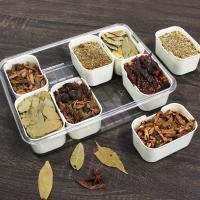 Caja De Aperitivos Portátil Con 8 Compartimentos Y Tapa Contenedor De Alimentos Para Bocadillos Frutas Nueces Y Dulces Material PET+PE Estilo Clásico - details 11