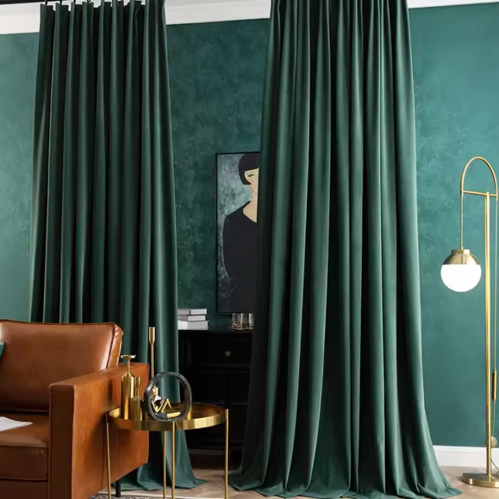 Cortinas De Velvet Nacarado Suave Y Lujosa Para Sala De Estar Y Dormitorio Estilo Nórdico Gruesas Alta Ocultación 70-90% - 1