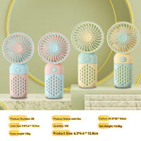 Ventilador de carga portátil para estudiantes, miniventrador USB pequeño de bolsillo con dibujos animados, novedad de 2024 - details 0