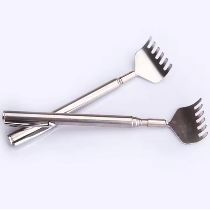 Kit De Masaje Y Afeitado Para El Hogar Herramienta Extensible De Acero Inoxidable Portátil Para Rascarse La Espalda - 1