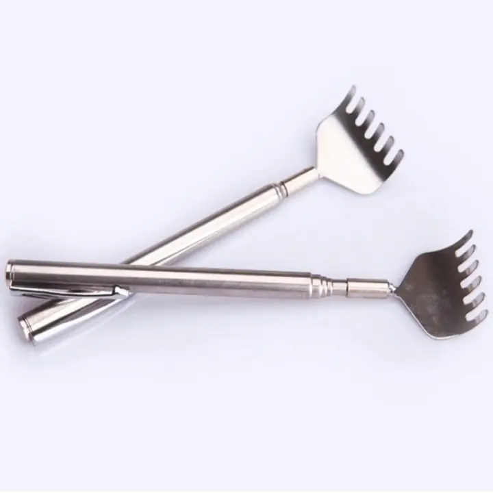 Kit De Masaje Y Raspador Para El Hogar Herramienta Extensible De Acero Inoxidable Portátil Para Alergias Al Aliento Y Picor - 1