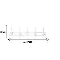 MINOKUA - Percha de Pared de 5 Pomos Versatiles Fabricadas en Polipropileno , 46cmx9cm Alta calidad Fabricado en Europa - details 2
