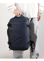 Mochila para exteriores tipo caja abierta, sencilla, transpirable, con doble hombro, gran capacidad, para hombre, con compartimento para zapatos independiente por USB. - details 25