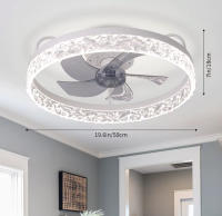 Ventilador Plafón LED 3000K-4000K-6000K Luz Regulable, 6 Velocidades de Aire y Aspas direccionables - details 5