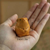 Adornos Miniatura De Los Doce Signos Del Zodíaco Carpintería De Madera Rata Buey Tigre Conejo Dragón Serpiente Modelo Animal Pequeño Decoración De Escritorio Oficina Regalo - details 2