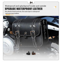 Bolsas De Silla De Motocicleta PU Cuero Universal Vintage Marrón Bolsa Lateral Con Herramientas Y Guantes Impermeable - details 18