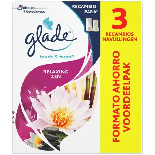 GLADE Un Toque 2+1 Recambios Relax Zen  10 ml Ambientador Spray - 1