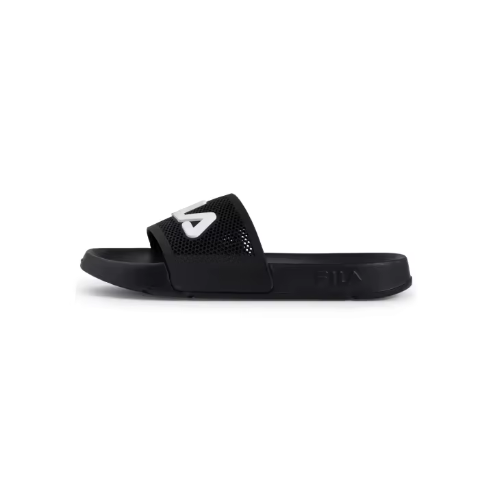 FILA | Chanclas Slide Hombre, Morro Bay Spiro, Caucho y Goma, Azul, Verde y Negro, Sandalias de Piscina Abiertas, Tira Ancha con Patrón Hexagonal y Logo 3D, Cómodas - 1