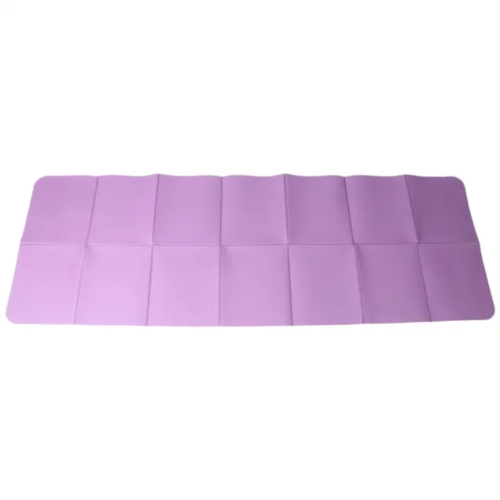 Esterilla plegable de doble cara para Yoga, Pilates y Ejercicios de Tierra, color púrpura - 1