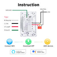 Interruptor Inteligente WiFi Tuya Botón Empuñadura Control Remoto Por App Compatible Con Alexa Y Google Home 110-240V 1/2/3 Gang - details 13