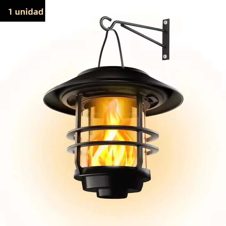 Lámpara Solar Colgante Impermeable Para Exterior Con Lluvia De Lamas LED De Vidrio Grueso Y Acero Inoxidable Para Pared Valla Patio - 1