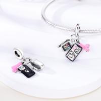 Perlas De Perfume Para Mujer Plata Esmaltada Colgante De Zapatos Altos Y Lápiz Labial Para Pulsera DIY Joyería - details 82