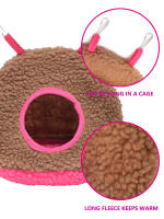 Casa De Pájaro Invierno Caliente Para Periquito De Poliéster Plush Accesorios De Jaula De Mascotas Pequeñas Cueva Colgante Sillín De Sueño - details 2