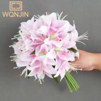 WQNJIN 20 Cabezas De Lirio Artificial Flor Simulada Para Decoración De Hogar Y Bodas Regalo De Flores Decorativas De Lirio - details 7