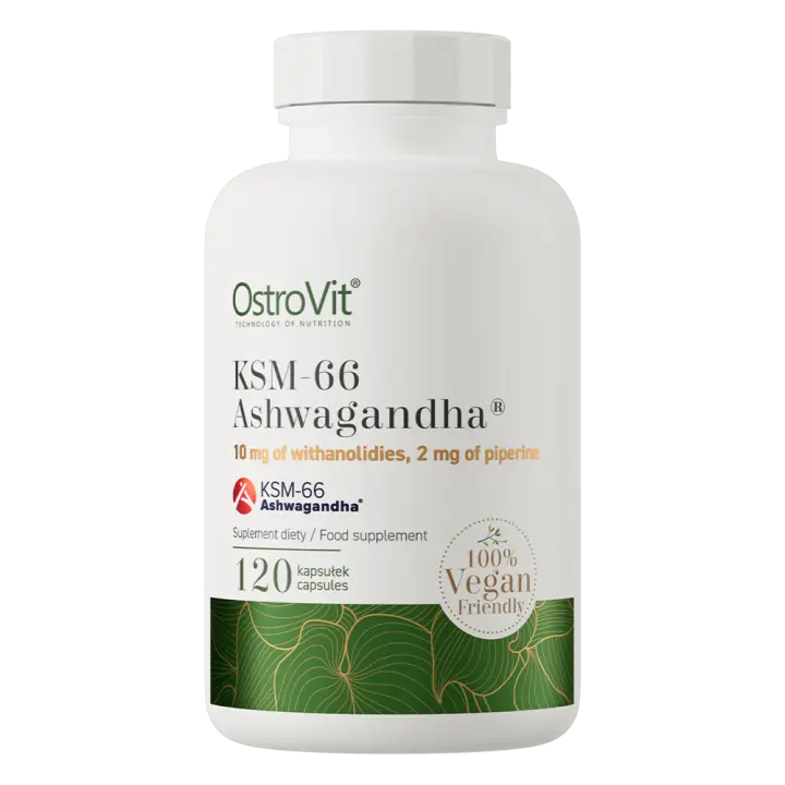 KSM-66 Ashwagandha® VEGE - Cápsulas OstroVit 120 para mejorar tu bienestar / Complemento alimenticio / Vegano/ Suplemento Dietético/ ProvipZone - 1