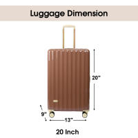 S7 Maleta de avión 20 pulgadas.Maleta de cabina y maleta de viaje. Varios Colores y medidas,Maleta de cabina,Equipaje de Mano, Maletas de Cabina Rígida con Cierre de Combinación y 4 Ruedas Dobles 360° - details 1