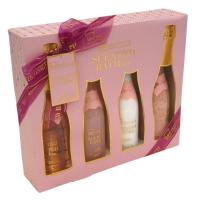 IDC Institute Rose Champagne: Set 4 Piezas – Loción, Gel, Baño de Burbujas y Sales en Elegante Packaging con Fragancia de Naranjo y Cedro - details 1