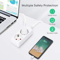 Aigostar Regleta alargador de 2/3/4/6 enchufes con cable de 1.5/3 metros,color blanco - details 1