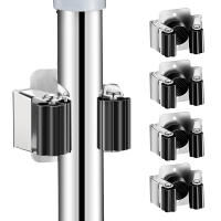 Soporte De Mopa Y Escoba De Pared Para Cocina Y Baño Organizador Ecológico De Acero Inoxidable Resistente Al Agua Con Clip De Almacenamiento - details 2
