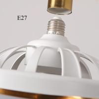Ventilador de techo Silencioso with Luz LED de 30 W y Control Remote, Luz de techo Pequeño regulable E27, Luz de Techo de Diseño Moderno Redonda para pasillo de cocina de Restaurante, ángulo ajustable [Clasificación de eficiencia] - details 2