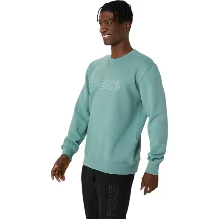 Sudadera Asics Sweatshirt Verde 2031E192-302 Hoodie Hombre - 1