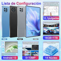 2025 Versión Global,Tablet Android 5G, 14 Núcleos,Nueva Red, 20000mAh,16GB + 1TB, 10,1 Pulgadas, Android 13,0, Wifi - details 1