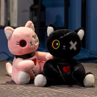 Gato De Peluche De 25cm Serie Oscuro Gótica Lolita Juguete Para Decoración De Habitación Regalo De Cumpleaños Para Niños Material De Peluche Corto Relleno De Algodón PP - details 1