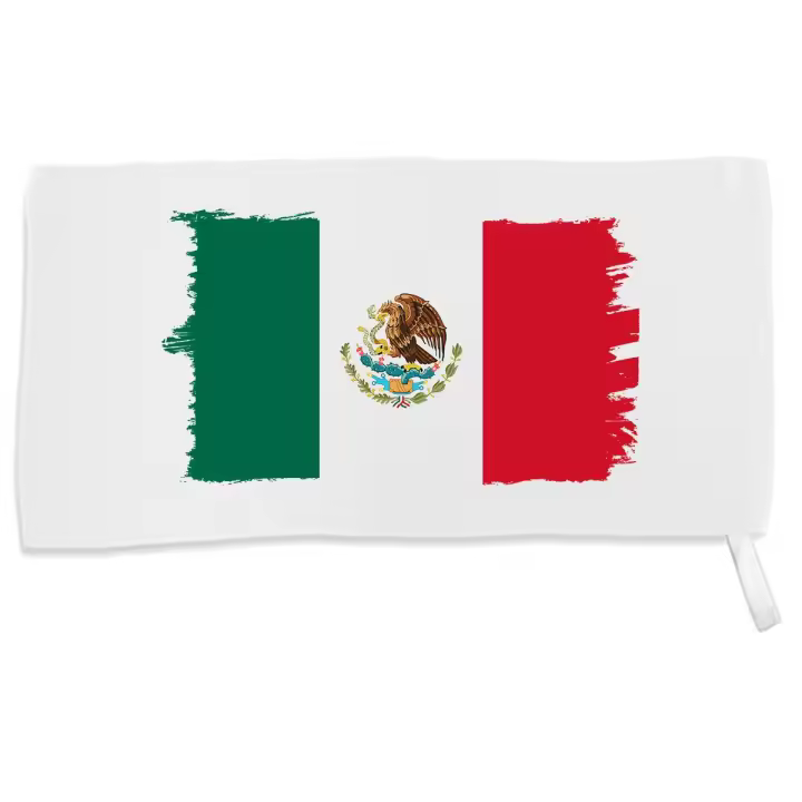MERCHANDMANIA TOALLA PEQUEÑA ABSORBENTE bandera mejico pais gobierno mexico suave personalizada con cinta elastica - 1