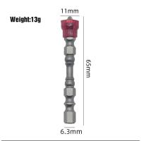 Juego De 5 Piezas De Bits De Destornillador Magnético PH2 Tamaño 1/4 Hexagonal Para Destornillador Eléctrico Y Drywall Acero De Aluminio Cromo Magnético No Slip - details 1